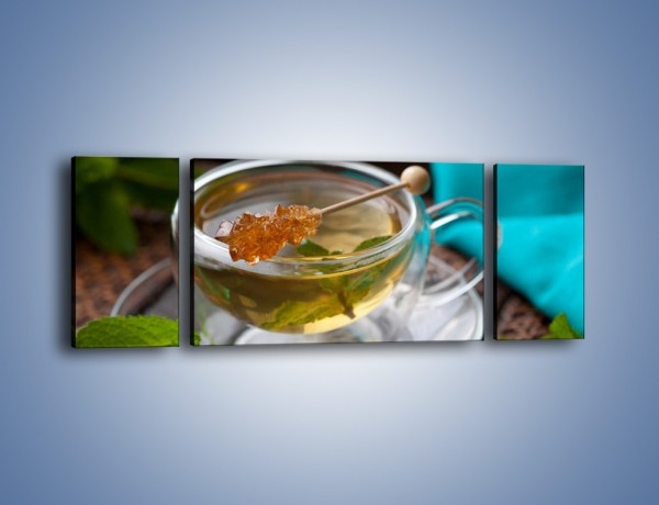 Obraz na płótnie – Oczyszczająca zielona herbata – trzyczęściowy JN104W5