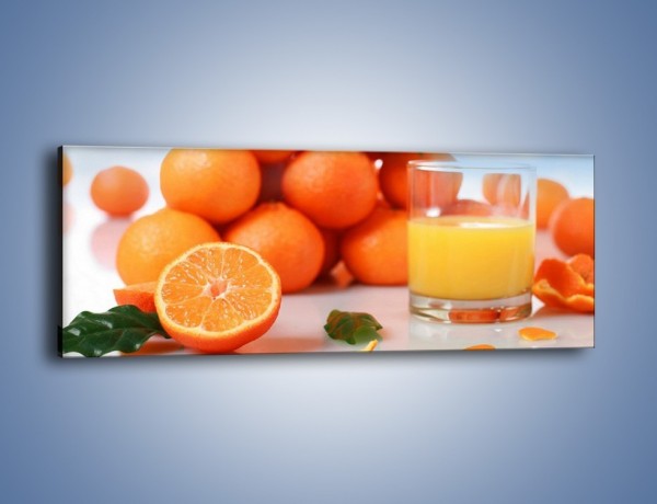 Obraz na płótnie – Szklanka soku pomarańczowego – jednoczęściowy panoramiczny JN301