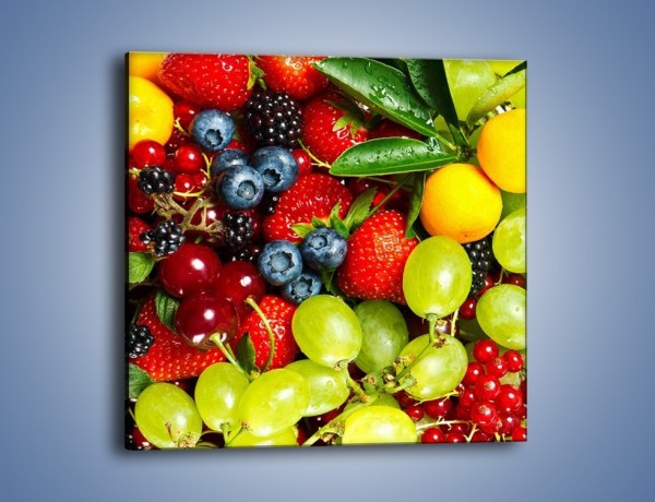 Obraz na płótnie – Wymieszane kolorowe owoce – jednoczęściowy kwadratowy JN037