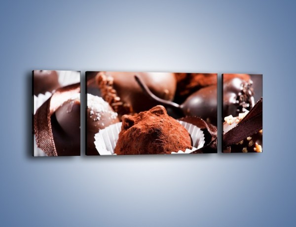 Obraz na płótnie – Wyroby z czekolady – trzyczęściowy JN123W5