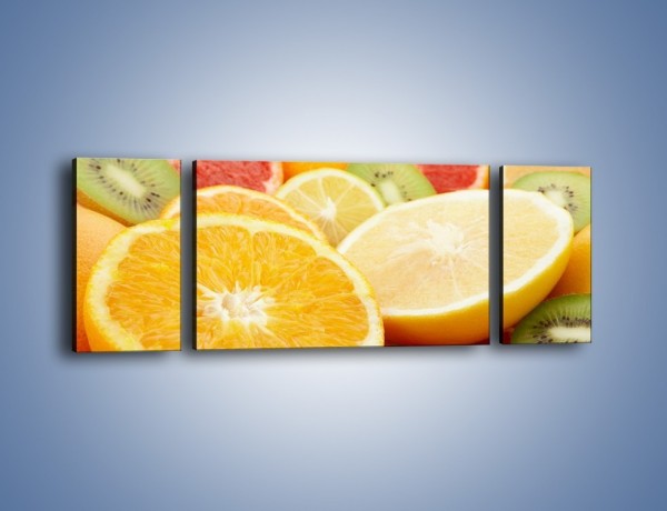 Obraz na płótnie – Kwaśny kęs witamin owocowych – trzyczęściowy JN157W5