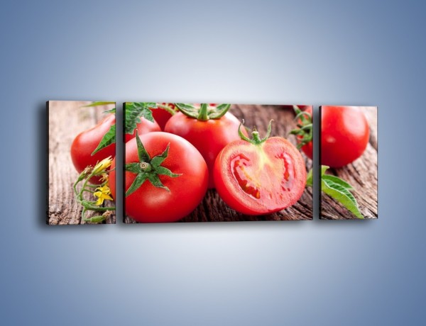Obraz na płótnie – Pomidorowa uczta – trzyczęściowy JN201W5