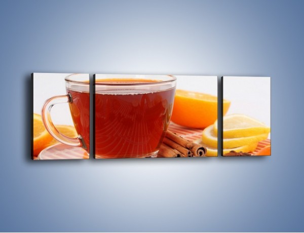 Obraz na płótnie – Moc herbaty w małej filiżance – trzyczęściowy JN297W5