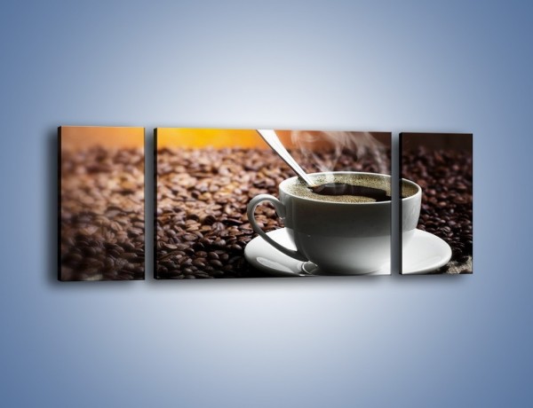 Obraz na płótnie – Aromatyczna filiżanka kawy – trzyczęściowy JN298W5