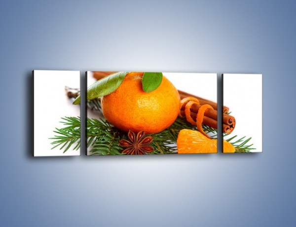 Obraz na płótnie – Pomarańcza na święta – trzyczęściowy JN306W5