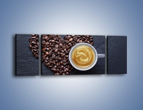 Obraz na płótnie – Miłość do czarnej kawy – trzyczęściowy JN328W5