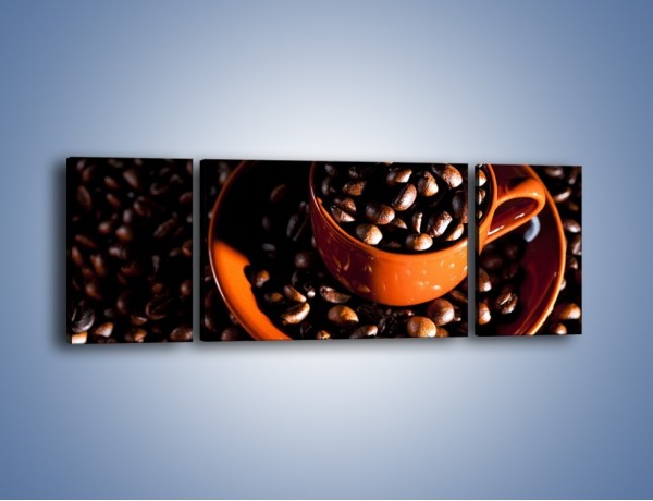 Obraz na płótnie – Filiżanka kawy z charakterem – trzyczęściowy JN343W5