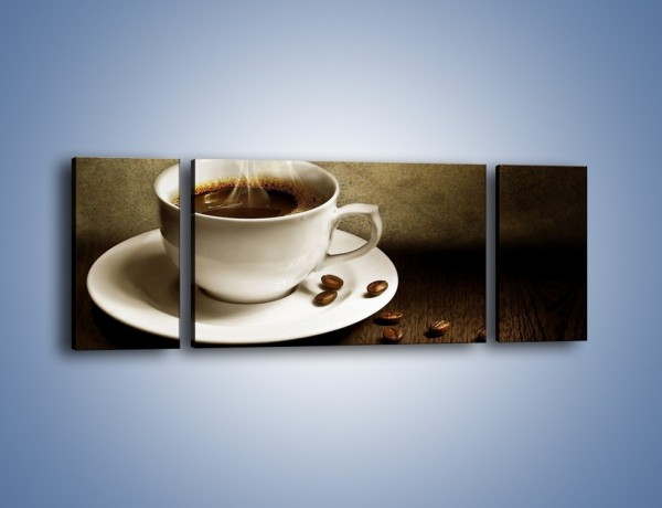 Obraz na płótnie – Kawa ze szczyptą szarości – trzyczęściowy JN345W5