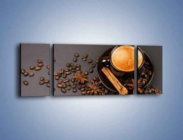 Obraz na płótnie – Kawa z goździkiem – trzyczęściowy JN349W5