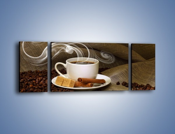 Obraz na płótnie – Zapach kawy niesiony wiatrem – trzyczęściowy JN365W5