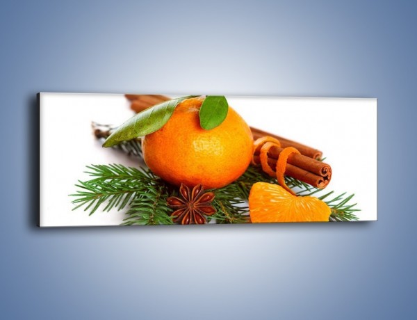 Obraz na płótnie – Pomarańcza na święta – jednoczęściowy panoramiczny JN306