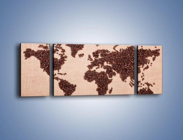 Obraz na płótnie – Kawowy świat – trzyczęściowy JN373W5
