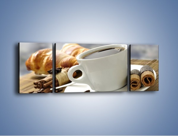 Obraz na płótnie – Francuski poranek z kawą – trzyczęściowy JN383W5
