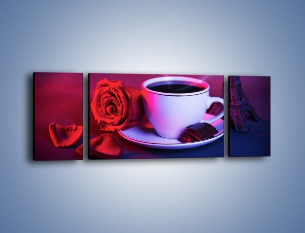 Obraz na płótnie – Kawa dla zakochanych – trzyczęściowy JN411W5
