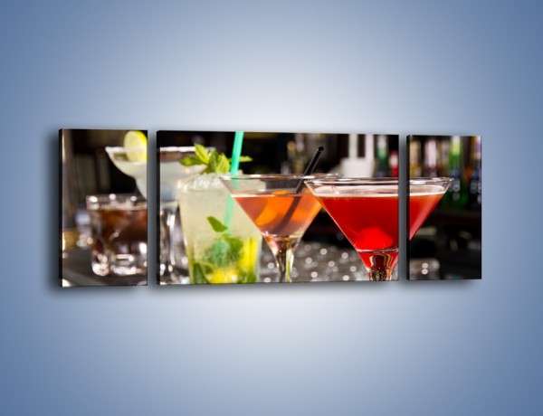 Obraz na płótnie – Drinki na barze – trzyczęściowy JN432W5