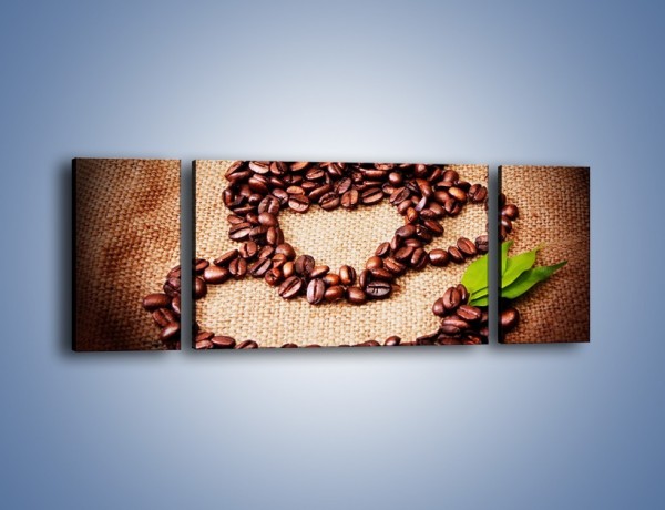 Obraz na płótnie – Wyraźny znak w kawie – trzyczęściowy JN444W5