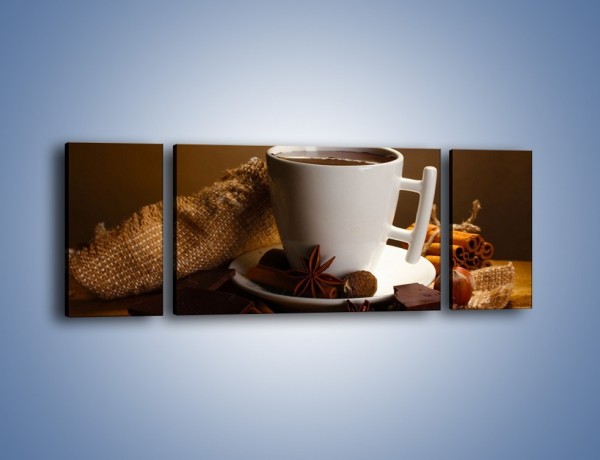 Obraz na płótnie – Gorąca czekolada z dodatkami – trzyczęściowy JN452W5