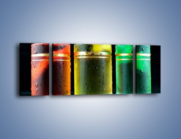 Obraz na płótnie – Drinki w wybranych kolorach – trzyczęściowy JN465W5