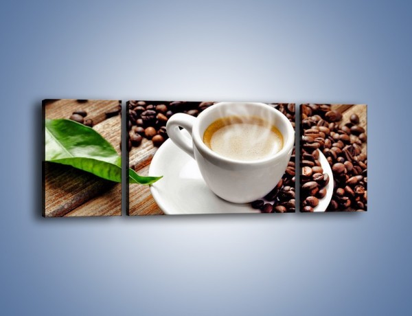 Obraz na płótnie – Letni błysk w filiżance kawy – trzyczęściowy JN470W5