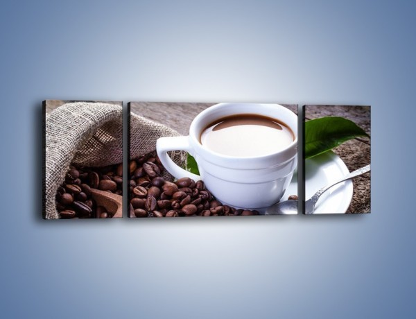 Obraz na płótnie – Dobrze odmierzona porcja kawy – trzyczęściowy JN613W5