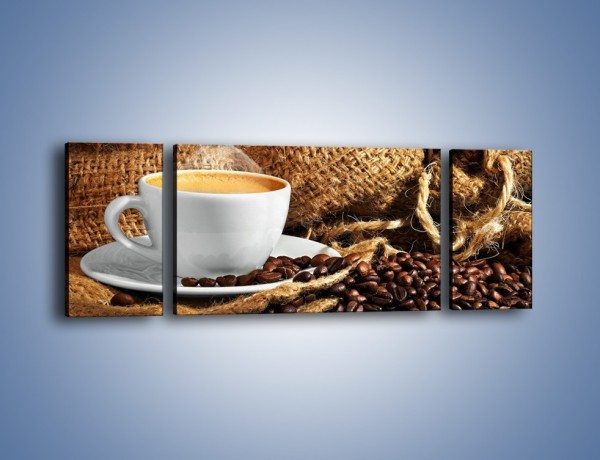 Obraz na płótnie – Upity łyk kawy – trzyczęściowy JN637W5