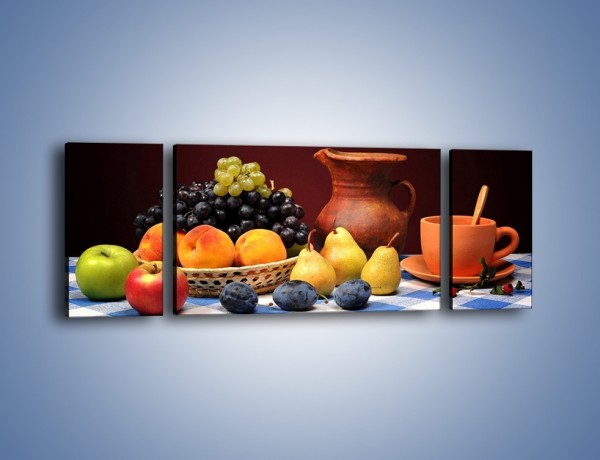 Obraz na płótnie – Stół pełen owocowych darów – trzyczęściowy JN691W5