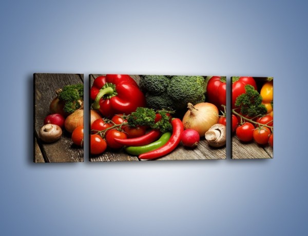 Obraz na płótnie – Warzywa w roli głównej – trzyczęściowy JN726W5