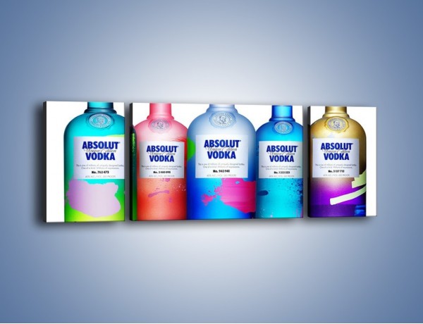 Obraz na płótnie – Kolorowe butelki absolut – trzyczęściowy JN749W5