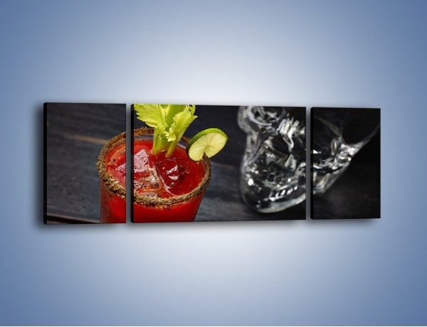 Obraz na płótnie – Czerwony drink z selerem – trzyczęściowy JN751W5