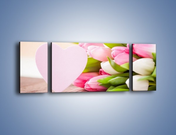Obraz na płótnie – Miłość do tulipanów – trzyczęściowy K292W5
