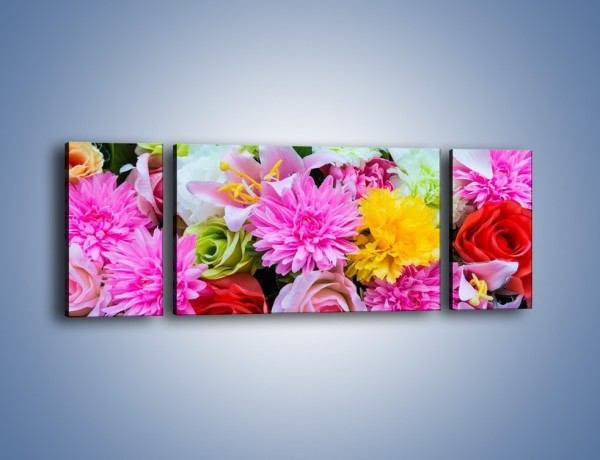 Obraz na płótnie – Wszystkie kwiaty lata – trzyczęściowy K464W5
