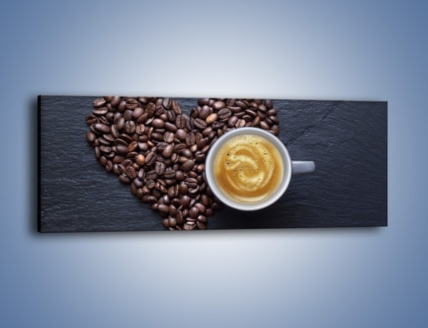 Obraz na płótnie – Miłość do czarnej kawy – jednoczęściowy panoramiczny JN328