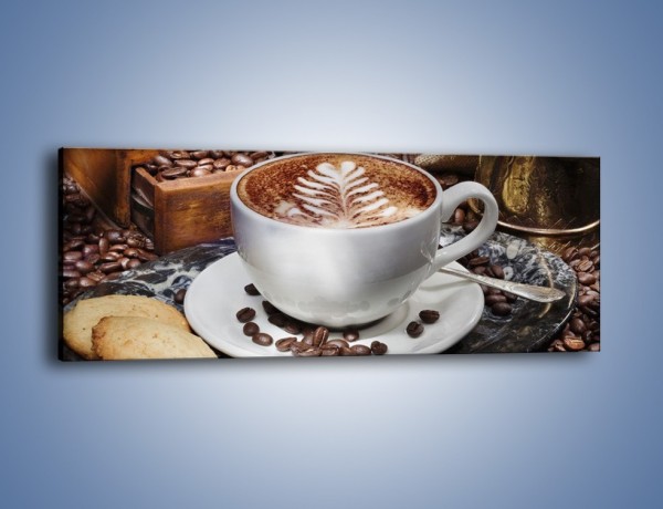 Obraz na płótnie – Taca z kawą – jednoczęściowy panoramiczny JN338