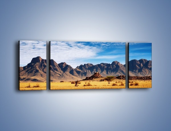 Obraz na płótnie – Góry w pustynnym krajobrazie – trzyczęściowy KN030W5