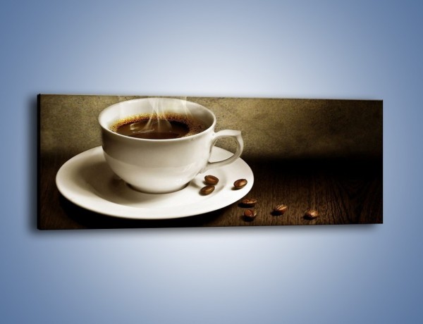 Obraz na płótnie – Kawa ze szczyptą szarości – jednoczęściowy panoramiczny JN345