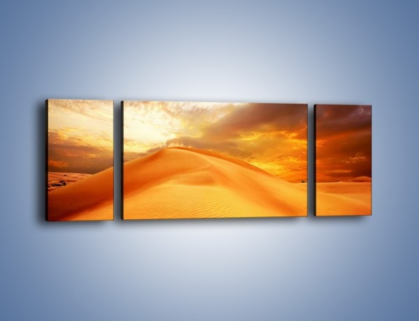 Obraz na płótnie – Słońce zatopione w piasku – trzyczęściowy KN1093AW5