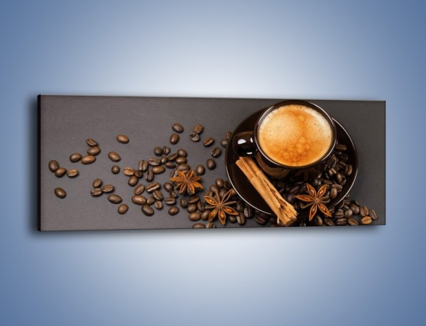 Obraz na płótnie – Kawa z goździkiem – jednoczęściowy panoramiczny JN349