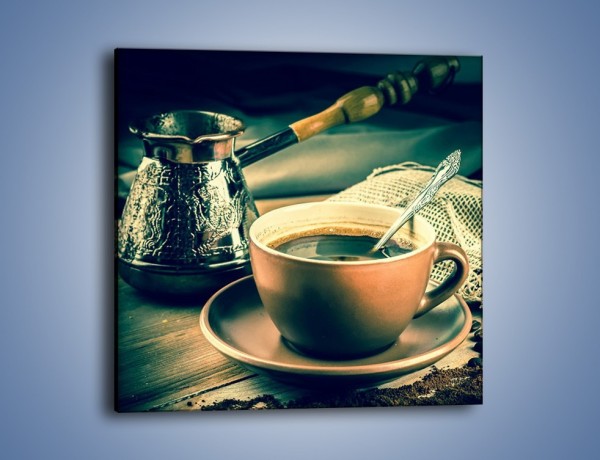 Obraz na płótnie – Czarna kawa arabica – jednoczęściowy kwadratowy JN064