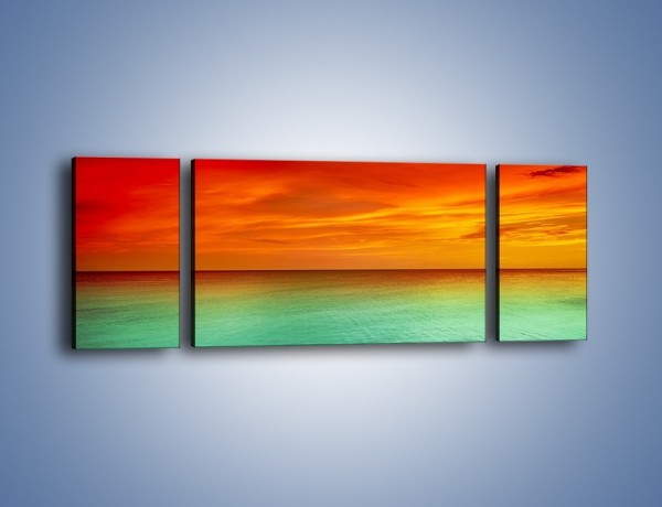 Obraz na płótnie – Horyzont w kolorach tęczy – trzyczęściowy KN1303AW5