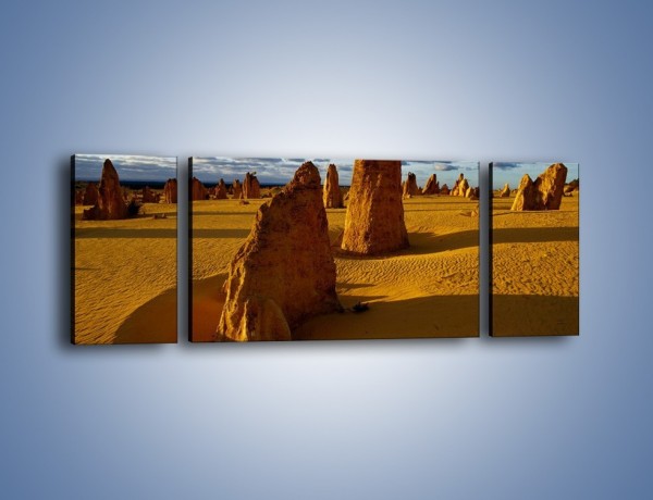Obraz na płótnie – Kombinacje z piasku – trzyczęściowy KN458W5