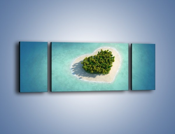 Obraz na płótnie – Tropikalna wyspa miłości – trzyczęściowy KN737W5