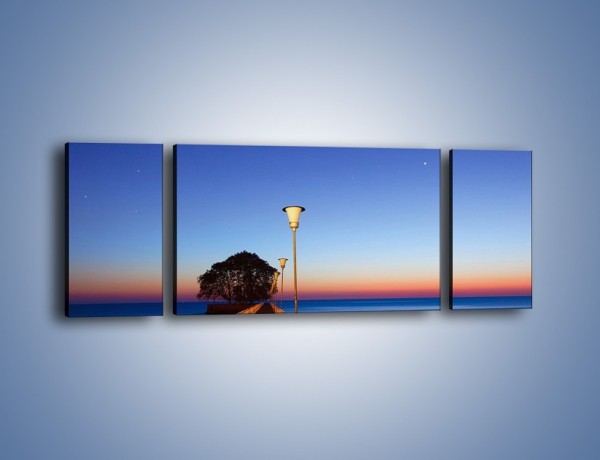 Obraz na płótnie – Wieczorny spacer po tafli morza – trzyczęściowy KN759W5