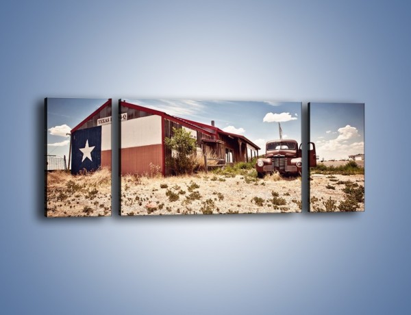 Obraz na płótnie – Autem przez texas – trzyczęściowy KN874W5