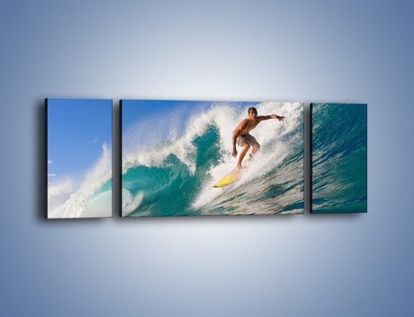 Obraz na płótnie – Surfing w letnim sezonie – trzyczęściowy L132W5