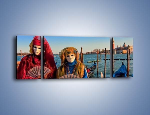Obraz na płótnie – Wenecja i jej bohaterowie – trzyczęściowy L210W5