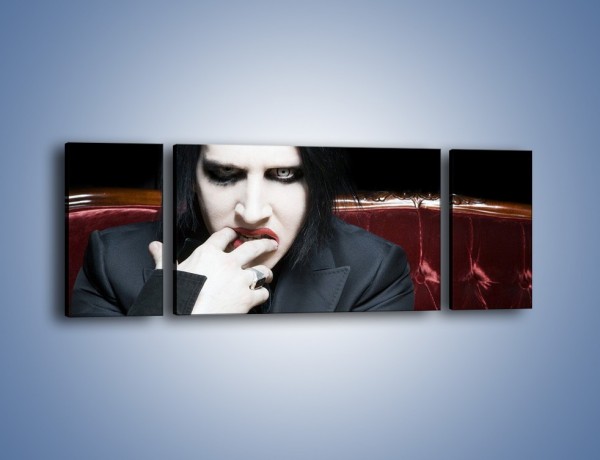 Obraz na płótnie – Manson i jego czarny charakter – trzyczęściowy L240W5