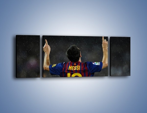 Obraz na płótnie – Messi wielkim zwycięzcą – trzyczęściowy L241W5