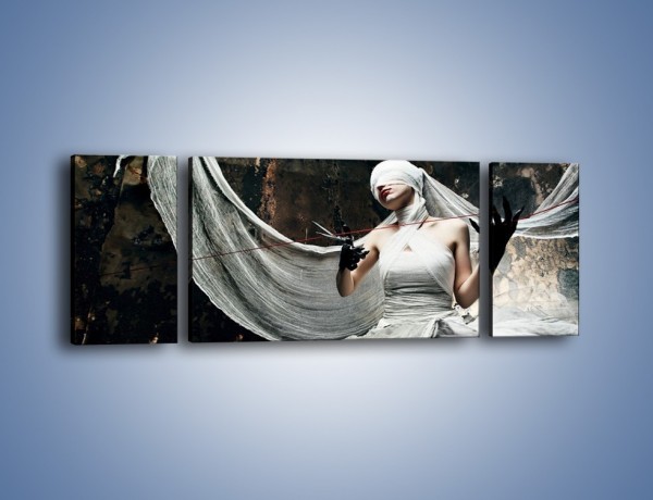 Obraz na płótnie – Dama w białych bandażach – trzyczęściowy L278W5