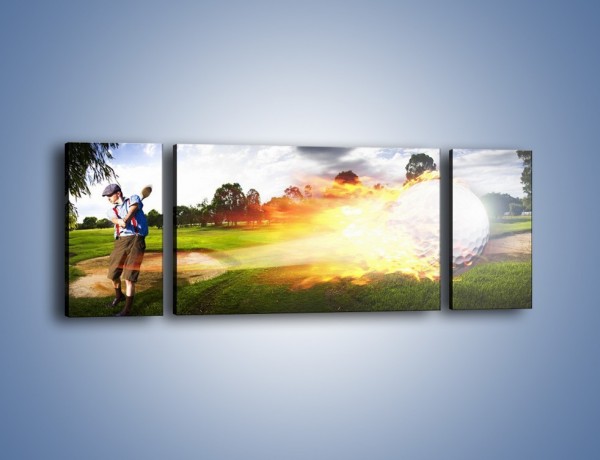 Obraz na płótnie – Paląca gra w golfa – trzyczęściowy L300W5
