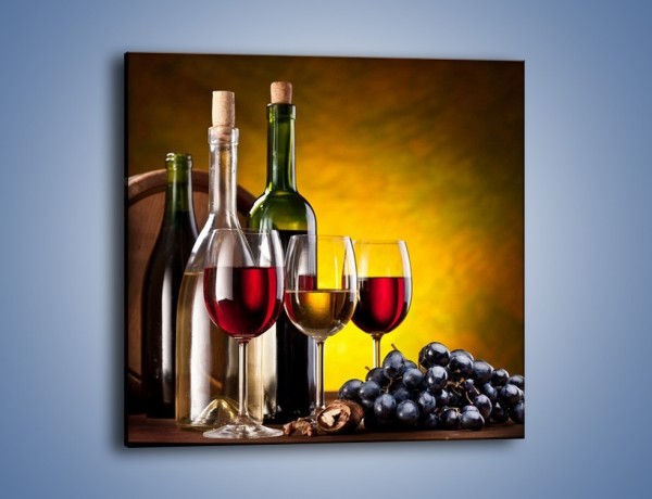 Obraz na płótnie – Wino z orzechami – jednoczęściowy kwadratowy JN077